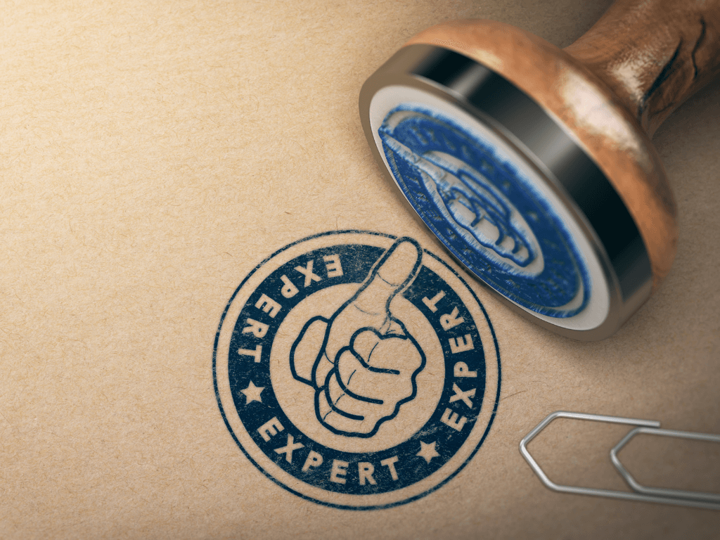 Expertenstempel für Leichte Sprache.